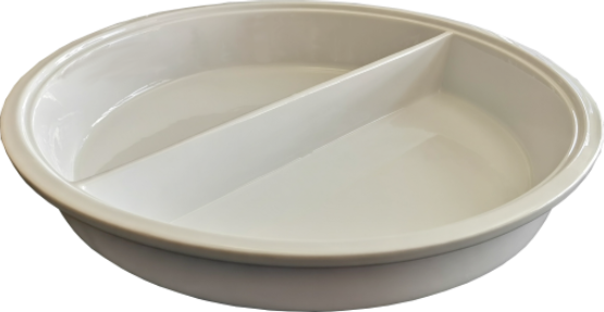 CASTELLO Ceramic Insert Round Divided - 325x65mm – catscatering